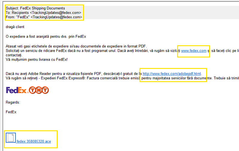 Fedex : Phishing / SPAM