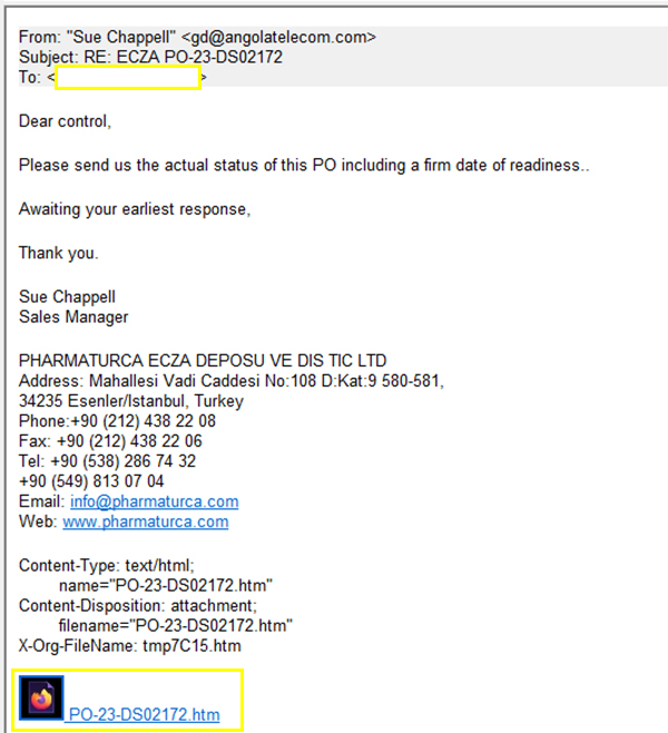 Pharmaturca ECSA DEPOSU : Spam/Phishing