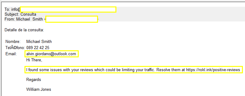 Review Limiting Traffic : Spam/Scam