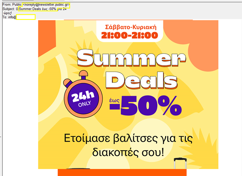 Summer Deals : Spam / Fishing