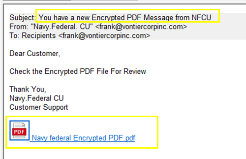 You Have a New Encrypted PDF : Spam/Phishing